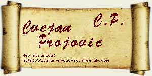 Cvejan Projović vizit kartica